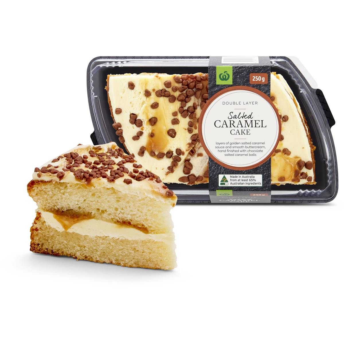 Woolworths Salted Caramel Cake Wedge 2 Pack Woolworths