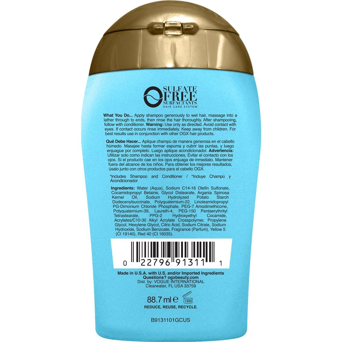 Ogx Argan Oil Shampoo For Dry & Damaged Hair 88.7ml Woolworths