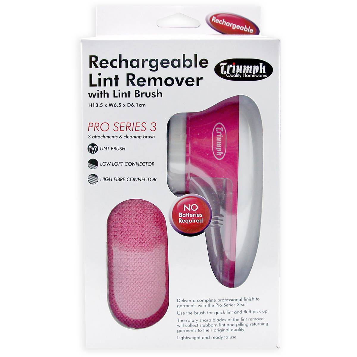 Triumph Rechargeable Lint Remover Set Each Woolworths