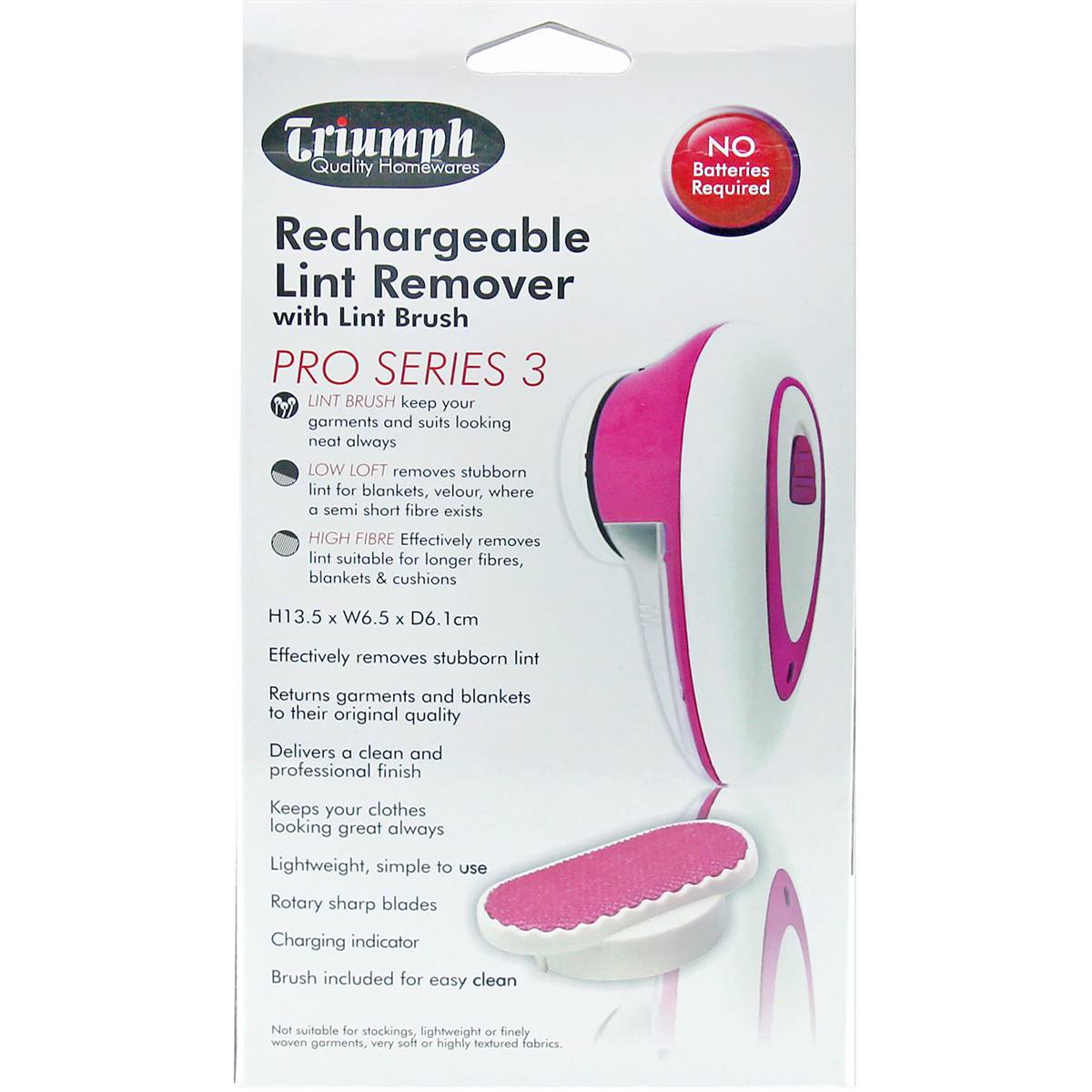 Triumph Rechargeable Lint Remover Set Each Woolworths