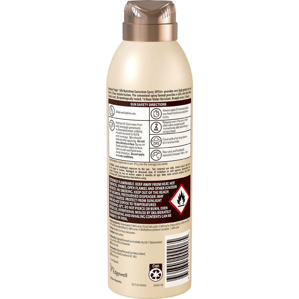 Hawaiian Tropic Tropic Silk Hydration Sunscreen Spray Spf 50 175g