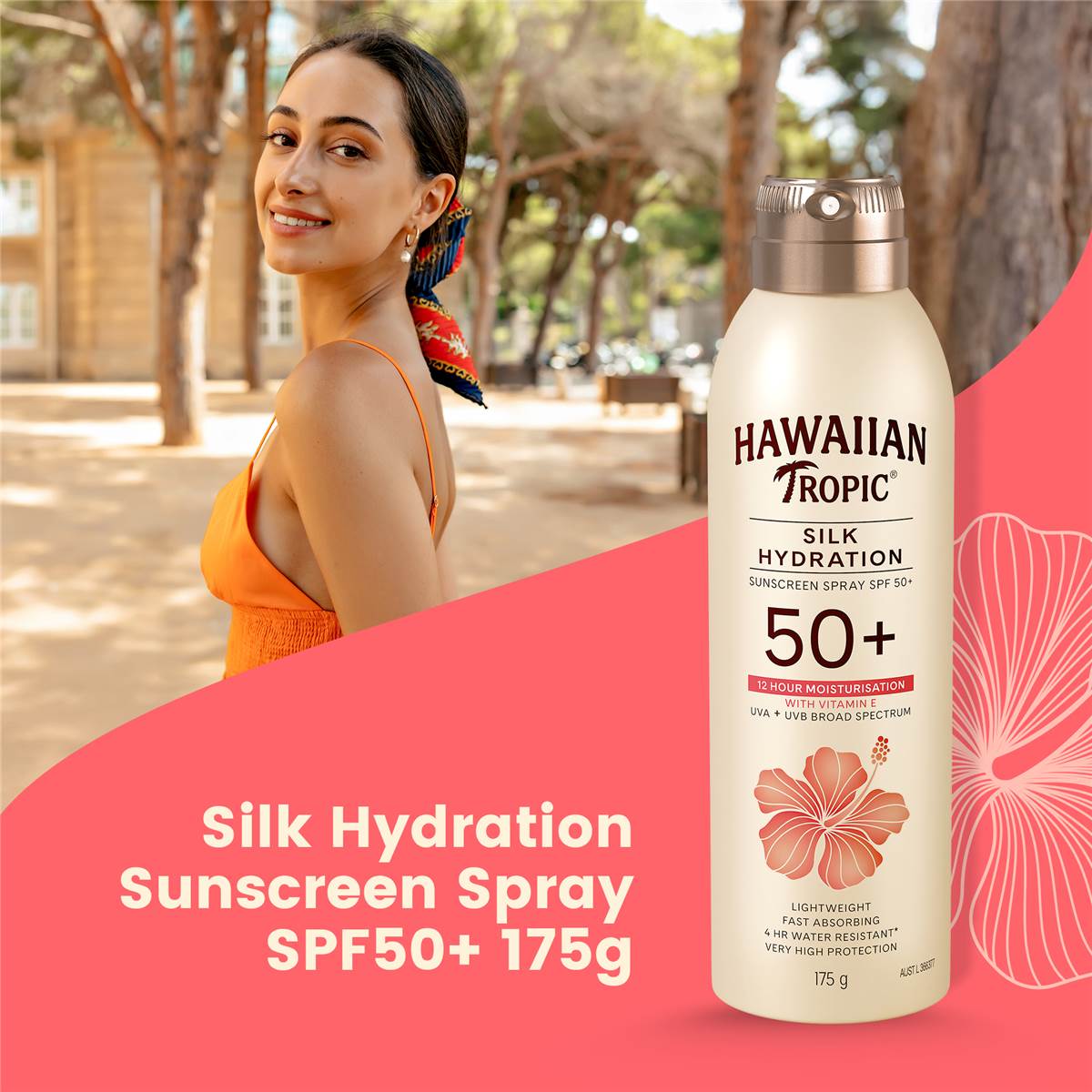 Hawaiian Tropic Tropic Silk Hydration Sunscreen Spray Spf 50 175g