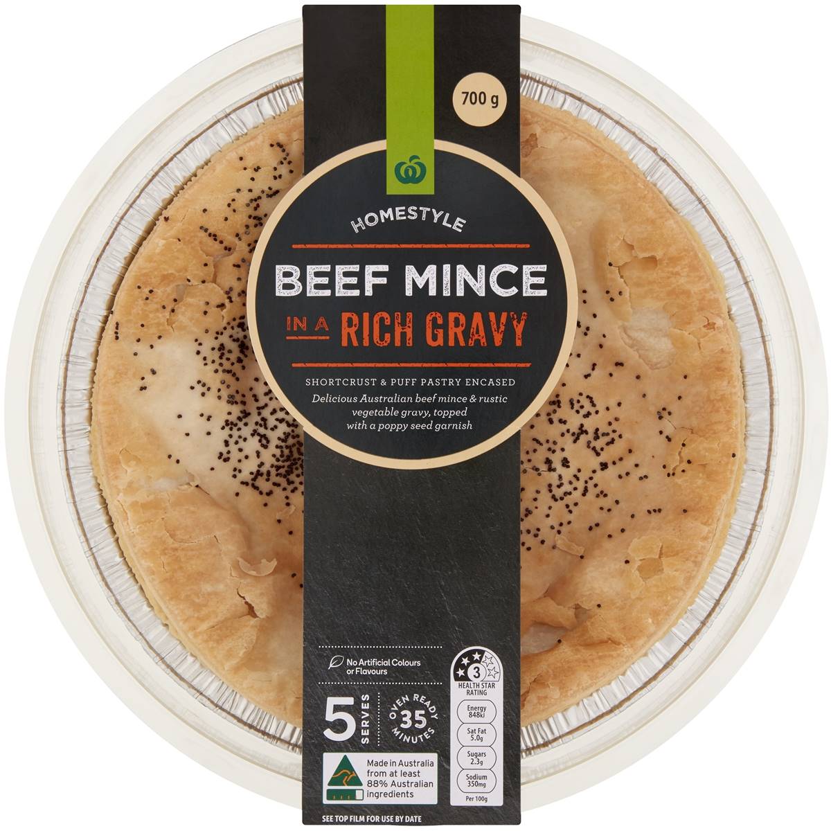 Woolworths Homestyle Beef Mince Pies In A Rich Gravy 700g Woolworths