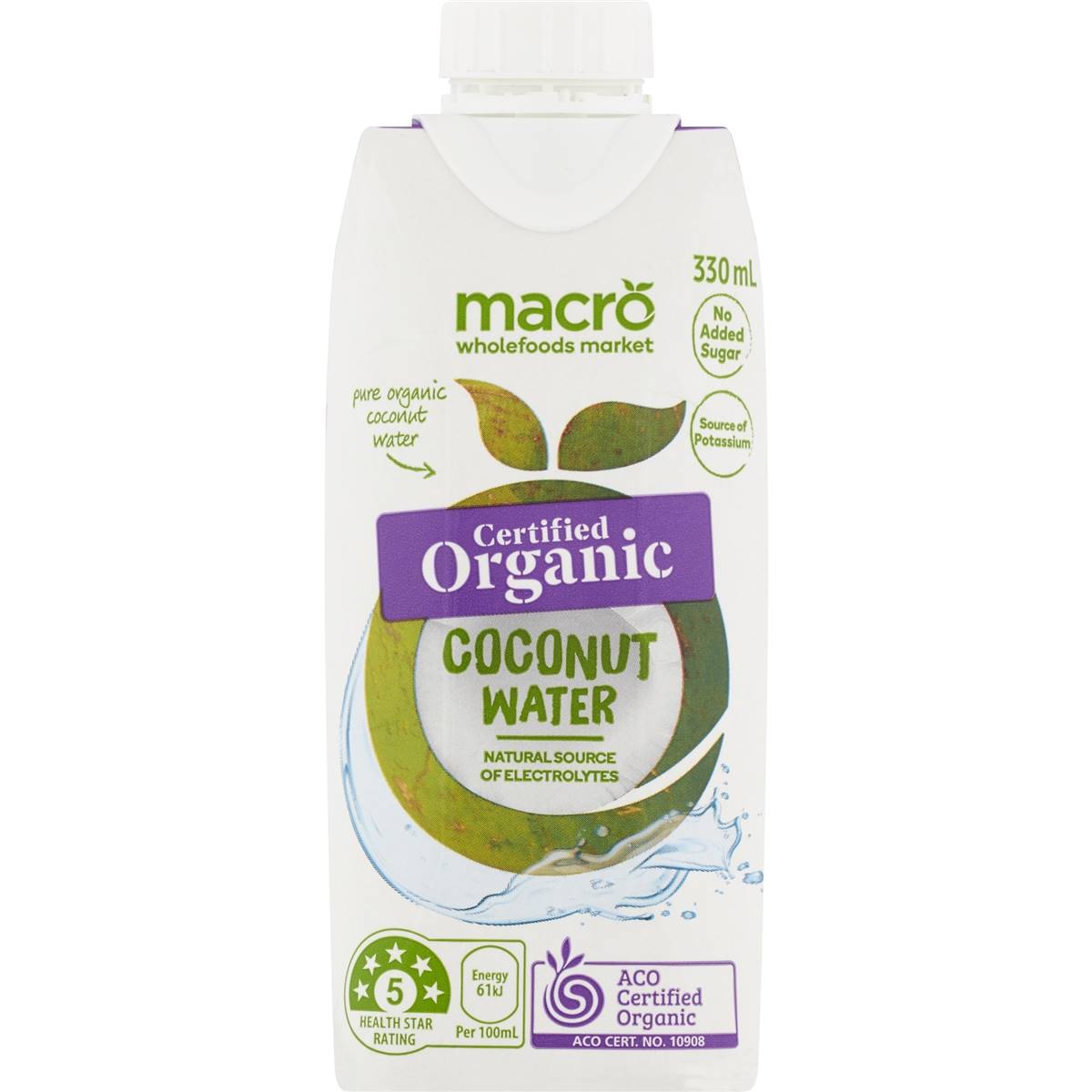 Macro Organic Coconut Water 330ml Woolworths