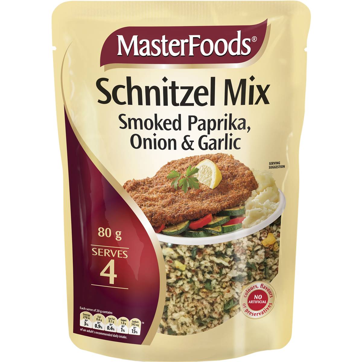 Masterfoods Schnitzel Mix Smoked Paprika Onion & Garlic 80g Woolworths