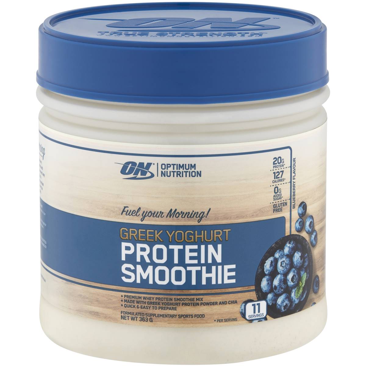 Optimum Nutrition Greek Yogurt Shake Blueberry 363g Woolworths