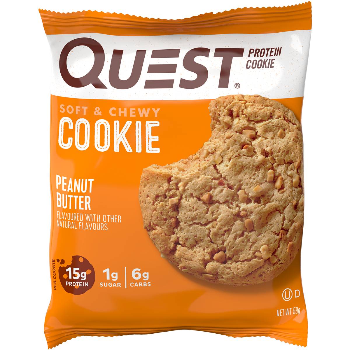 Quest Protein Cookie Peanut Butter Flavour 58g | Woolworths