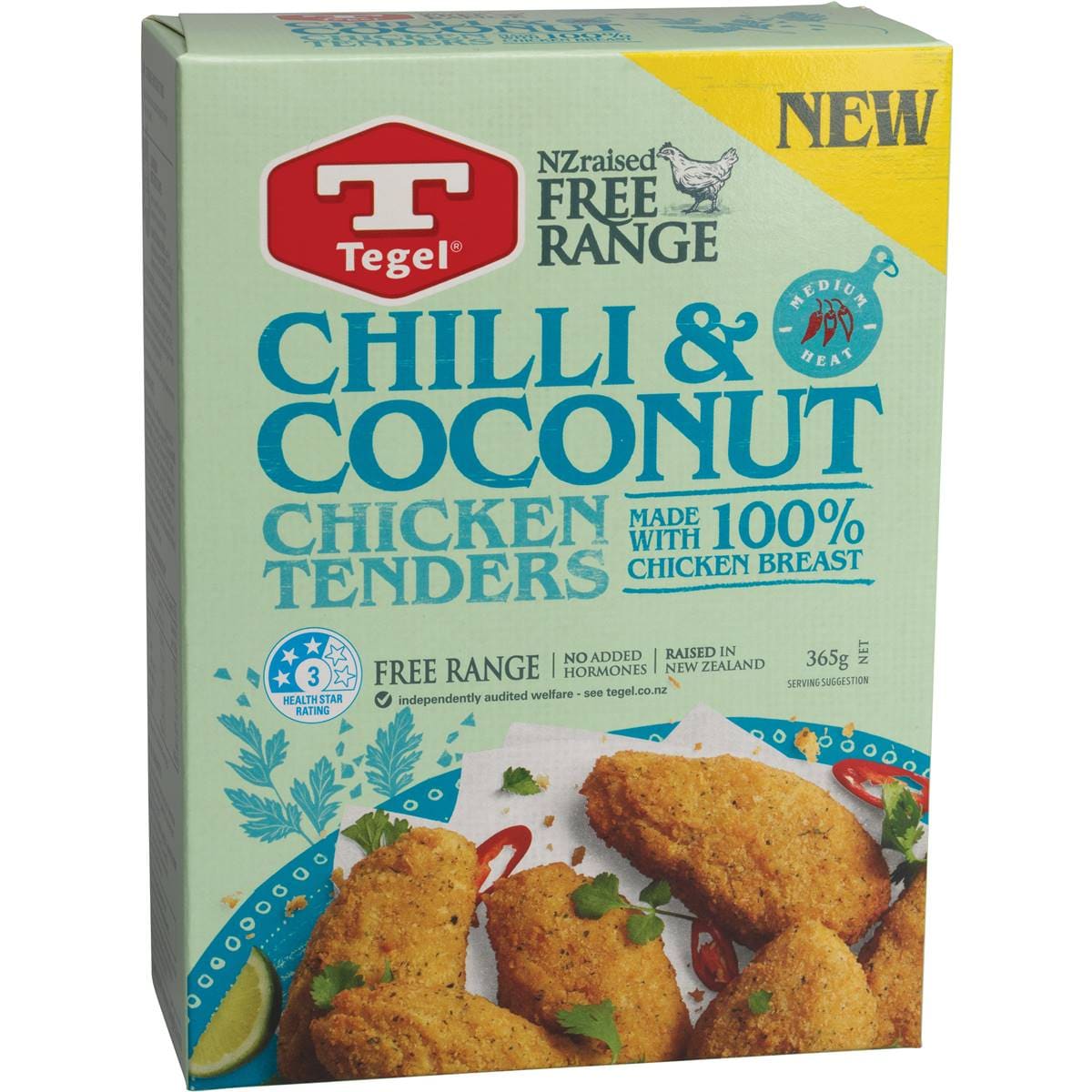 Tegel Free Range Coconut & Chilli Chicken Tenders 365g Woolworths