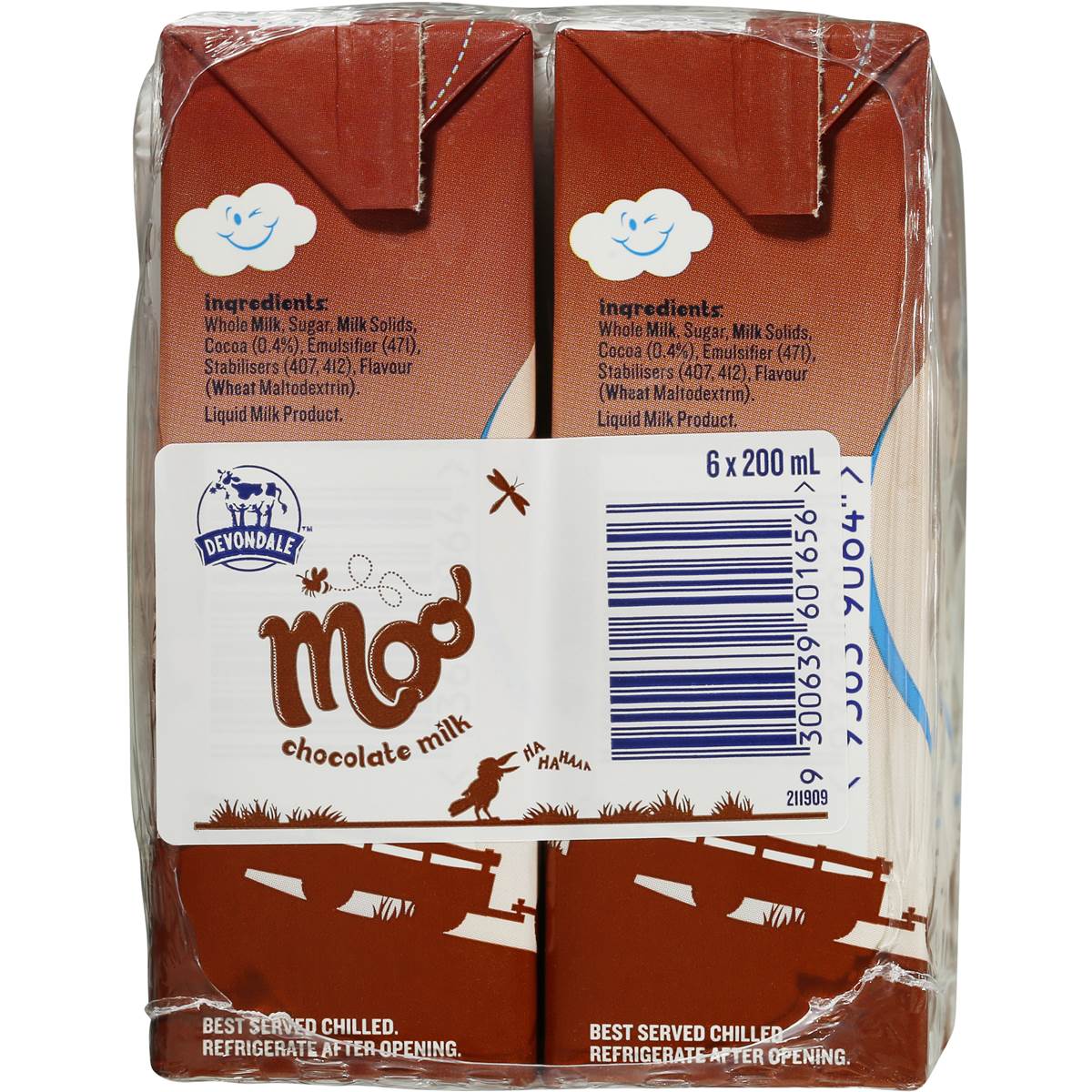 Devondale Moo Chocolate Milk 6x200ml Woolworths