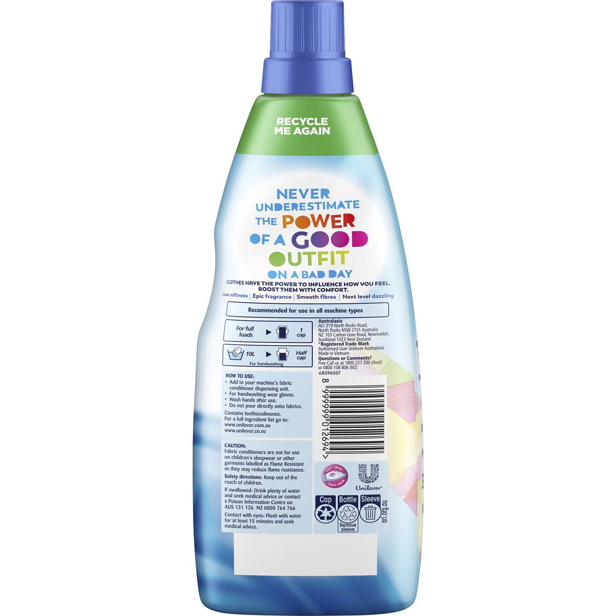 Comfort Fabric Softener Conditioner Sky Blue 800ml | Woolworths