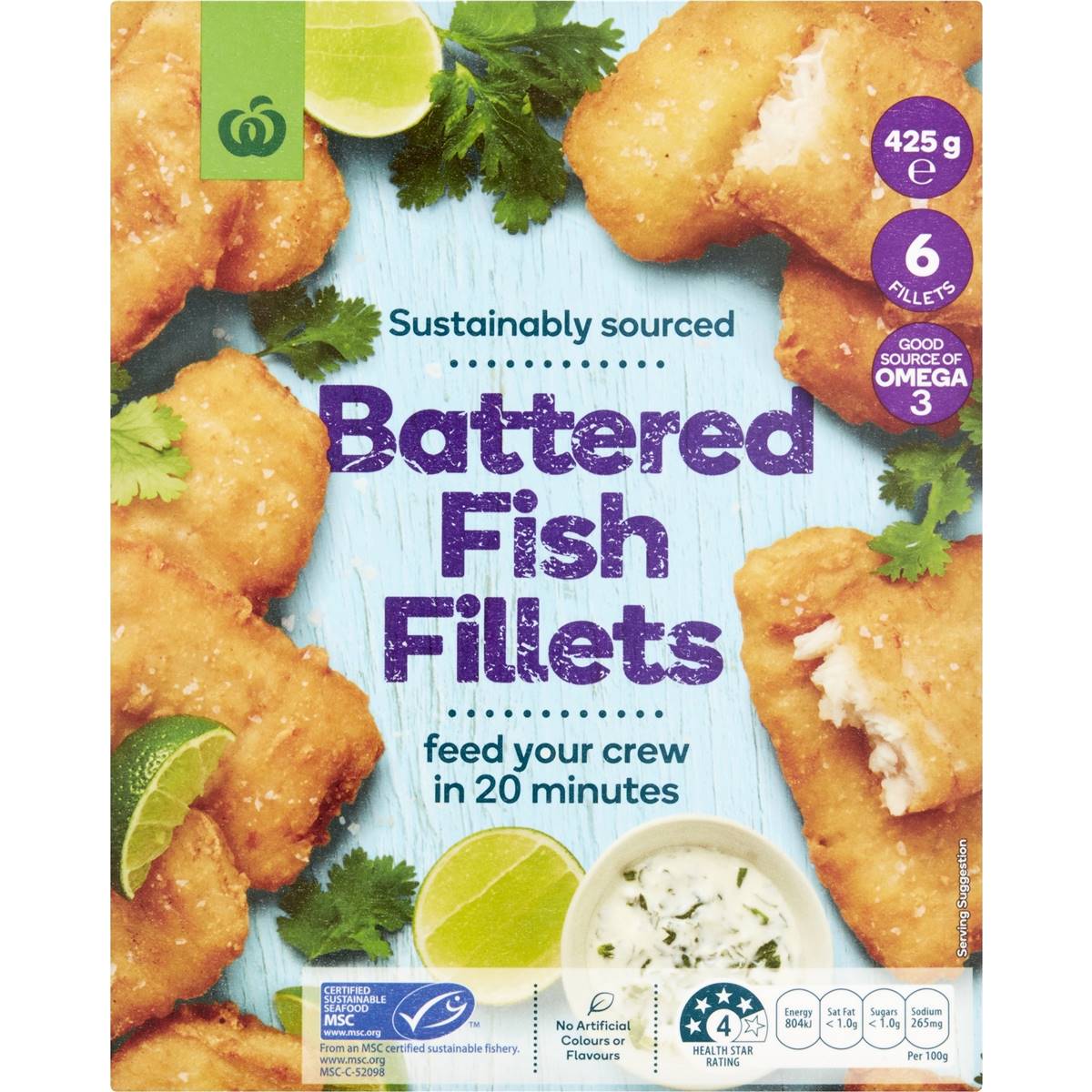 Woolworths Battered Fish Fillets 425g Woolworths