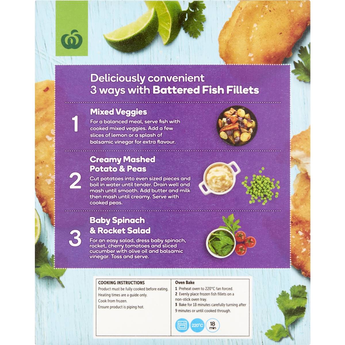 Woolworths Battered Fish Fillets 425g Woolworths