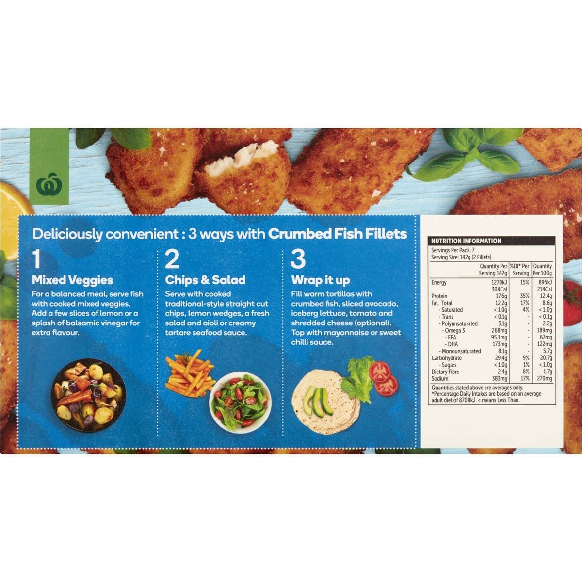 Woolworths Frozen Fish Crumbed 1kg Woolworths