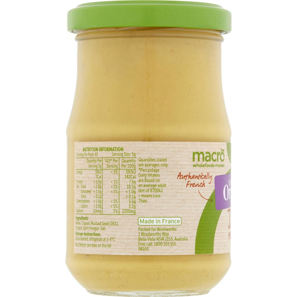Macro Organic Dijon Mustard 200g Woolworths
