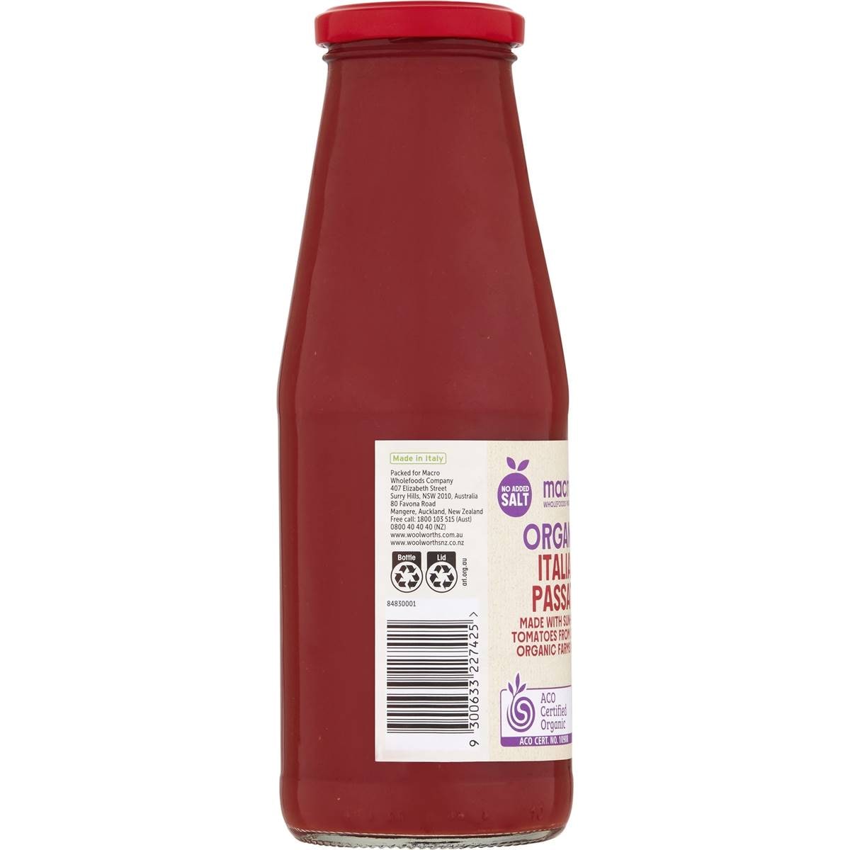 Macro Organic Passata 700g Woolworths