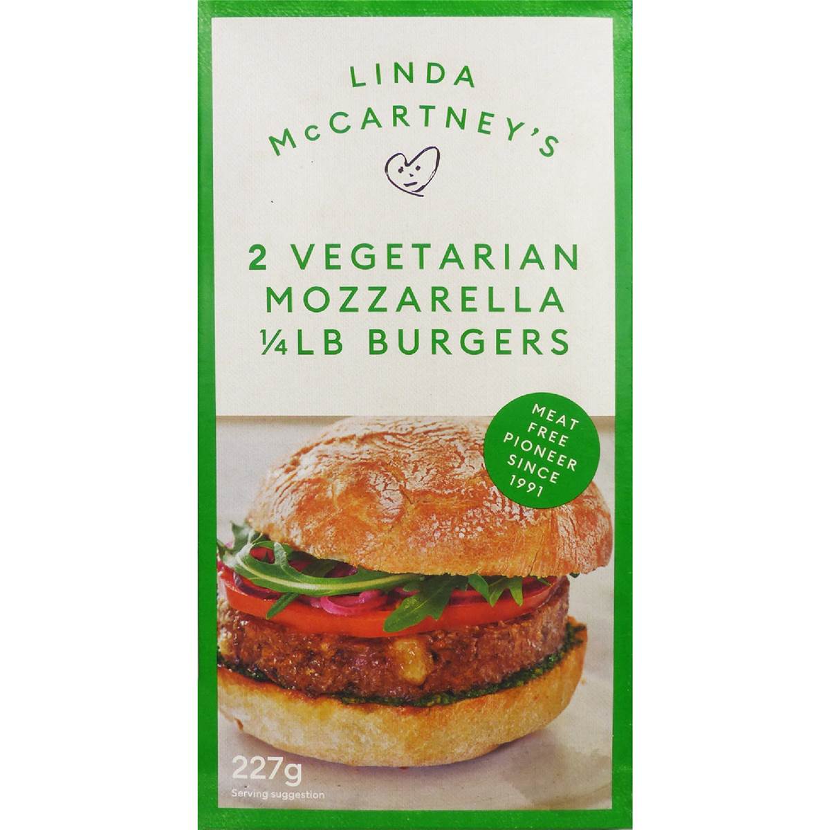 Linda Mccartney's Veg Mozzarella Burger 2 pack