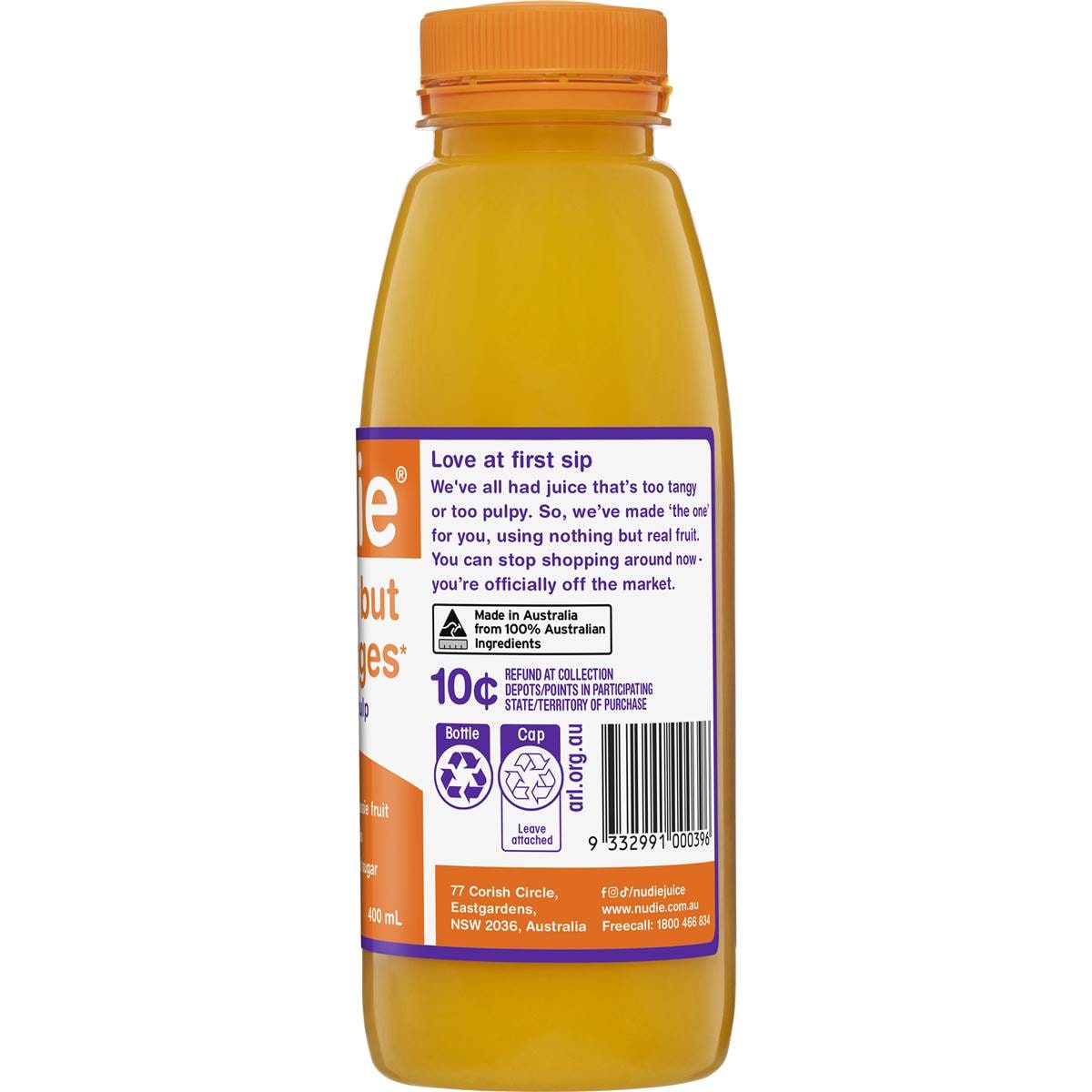Nudie 100 Orange Juice 400ml Woolworths