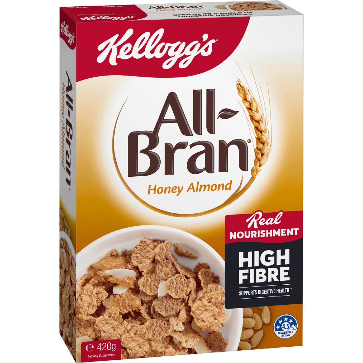 Kellogg s All bran Flakes Honey Almond Cereal 420g Woolworths