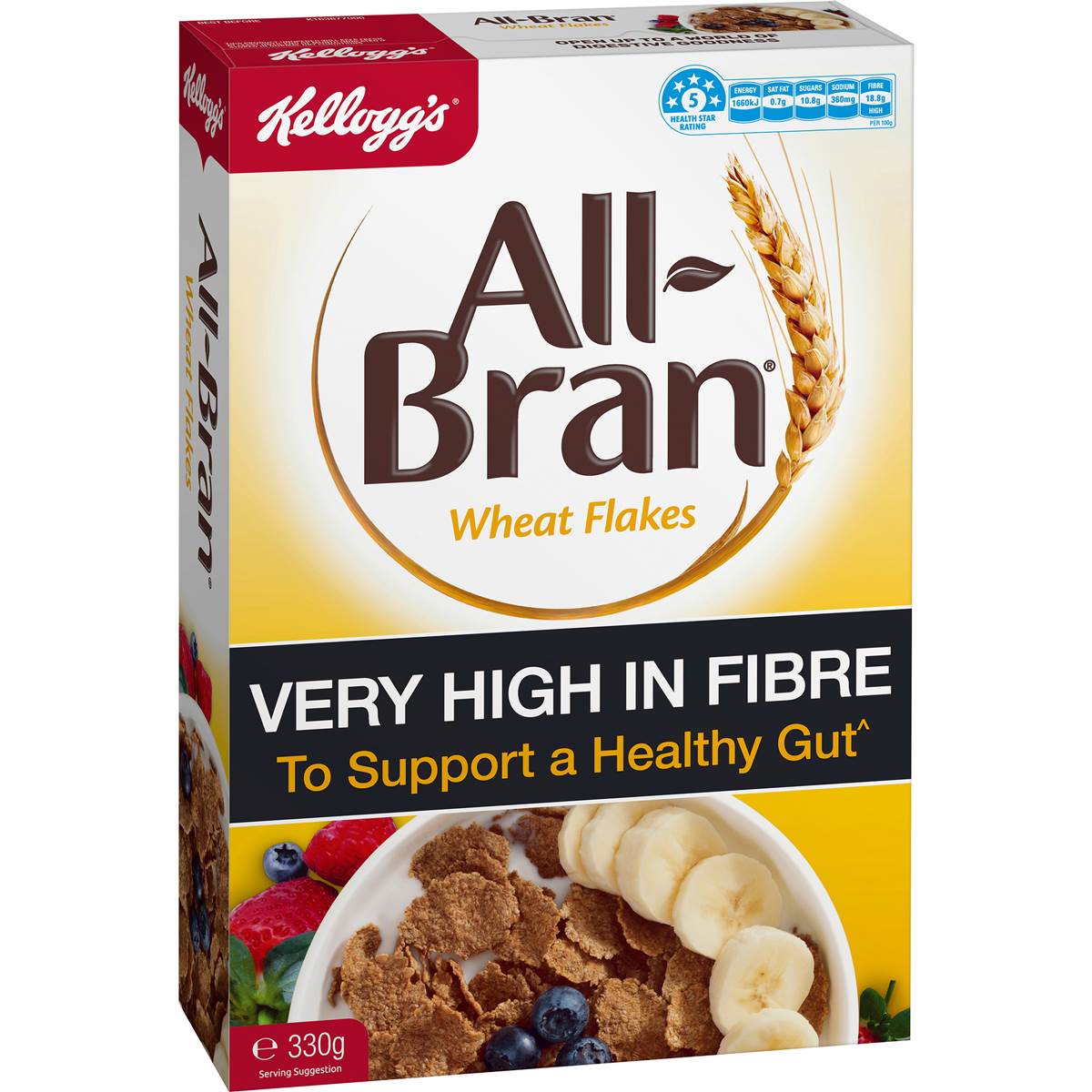 Kellogg s All bran Wheat Flakes Breakfast Cereal 330g Woolworths