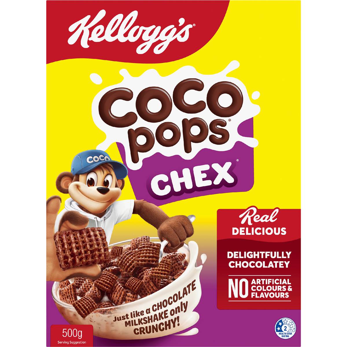 Kellogg's Coco Pops Chex Breakfast Cereal 500g Woolworths