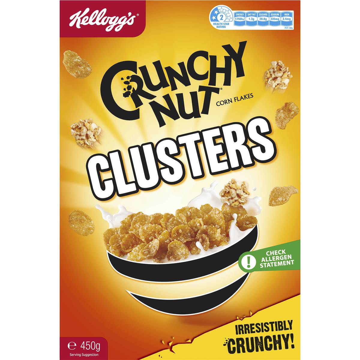 Kellogg's Crunchy Nut Clusters Breakfast Cereal 450g | Woolworths