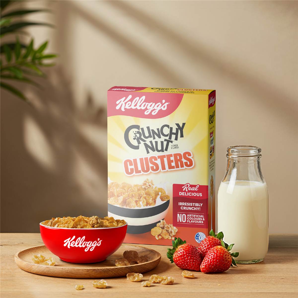 Kellogg's Crunchy Nut Clusters Breakfast Cereal 450g Woolworths