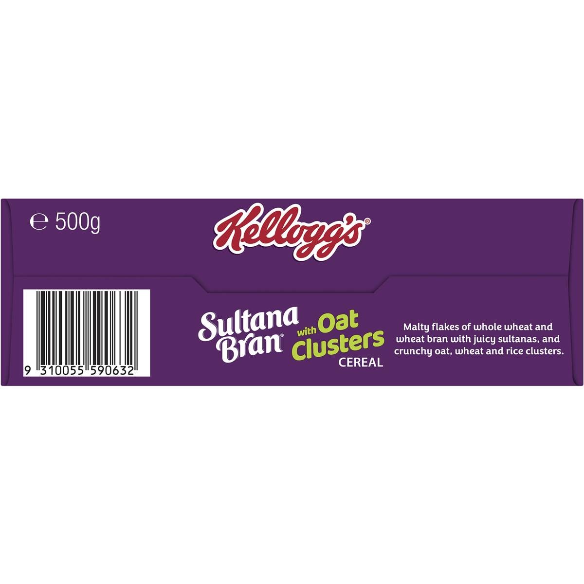 Kellogg's Sultana Bran Fibre Cereal With Oat Clusters 500g Woolworths