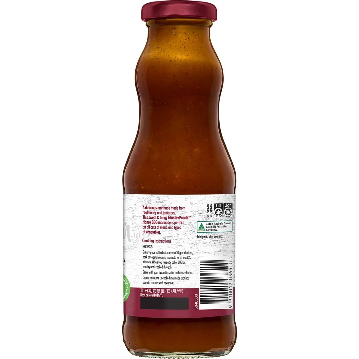 Masterfoods Honey Bbq Marinade 375g Woolworths