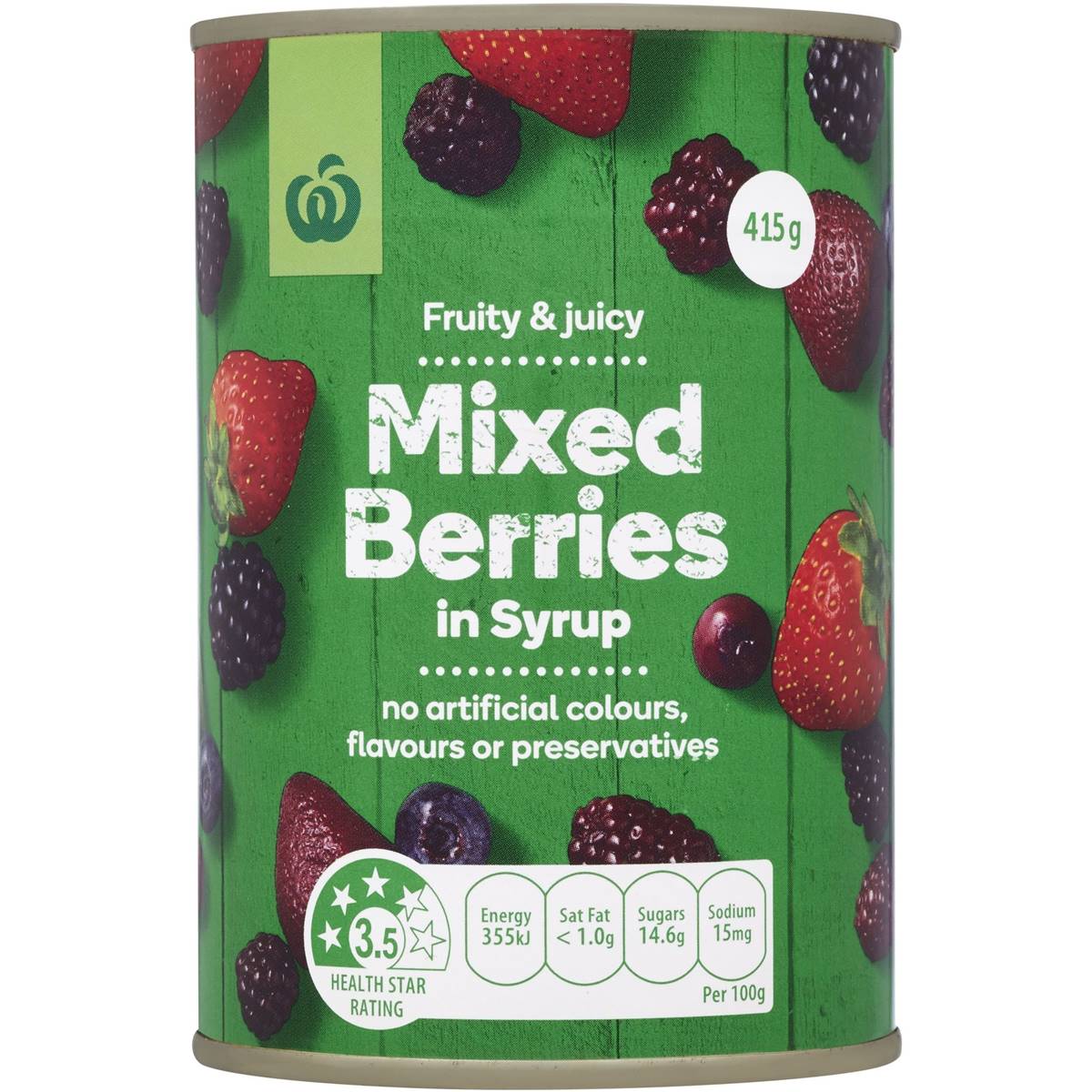 Woolworths Mixed Berries In Syrup