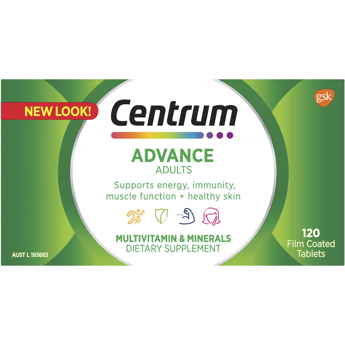 Centrum Advance Daily Multivitamin Supplements 120 Pack Woolworths