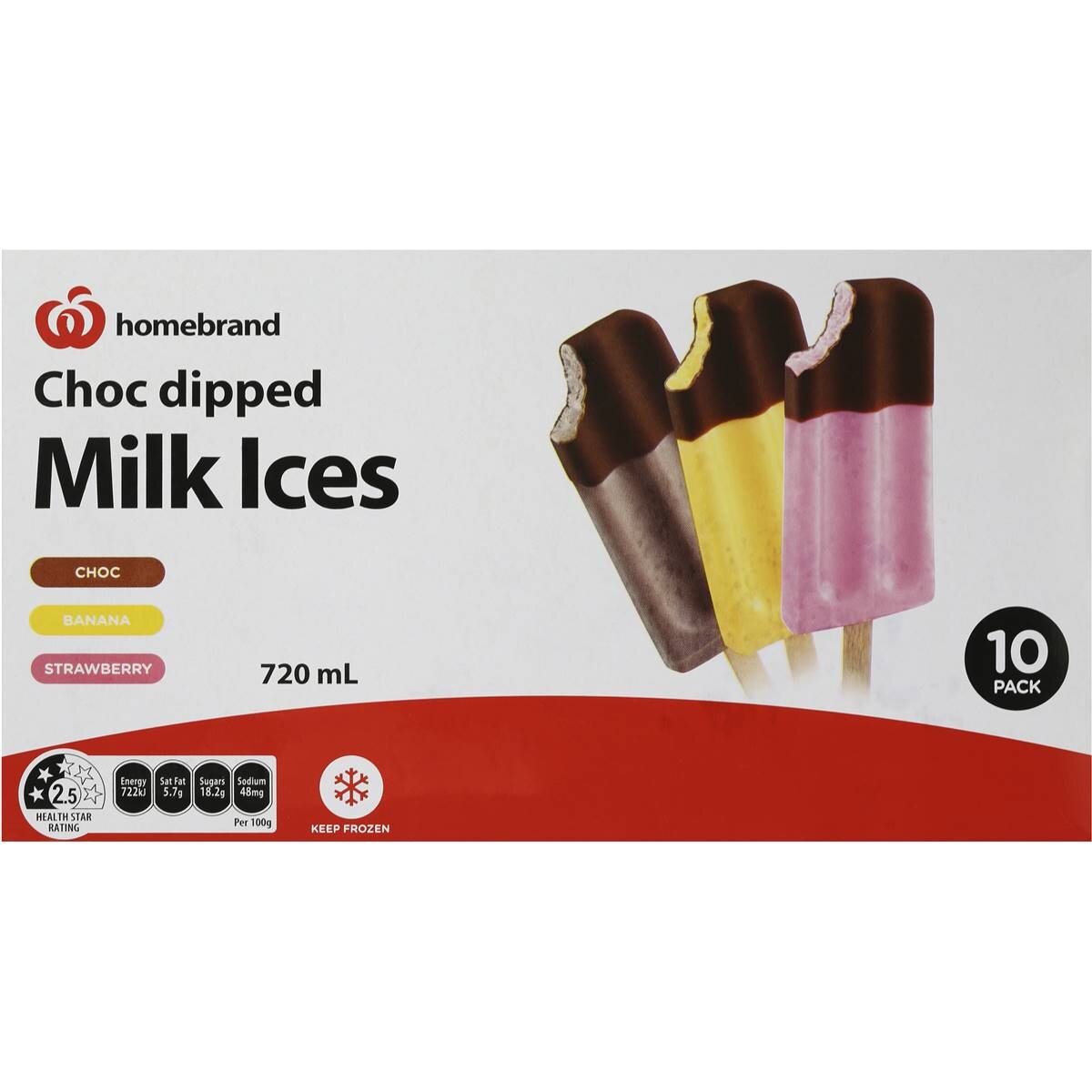 Homebrand Milk Ice Cream Variety Pack 10 Pack Woolworths 5577