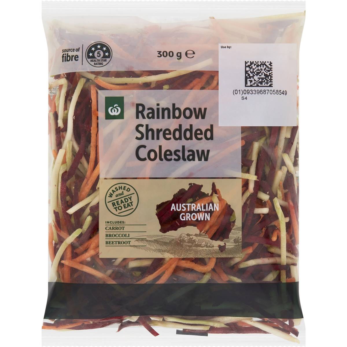 Woolworths Rainbow Coleslaw 300g Woolworths
