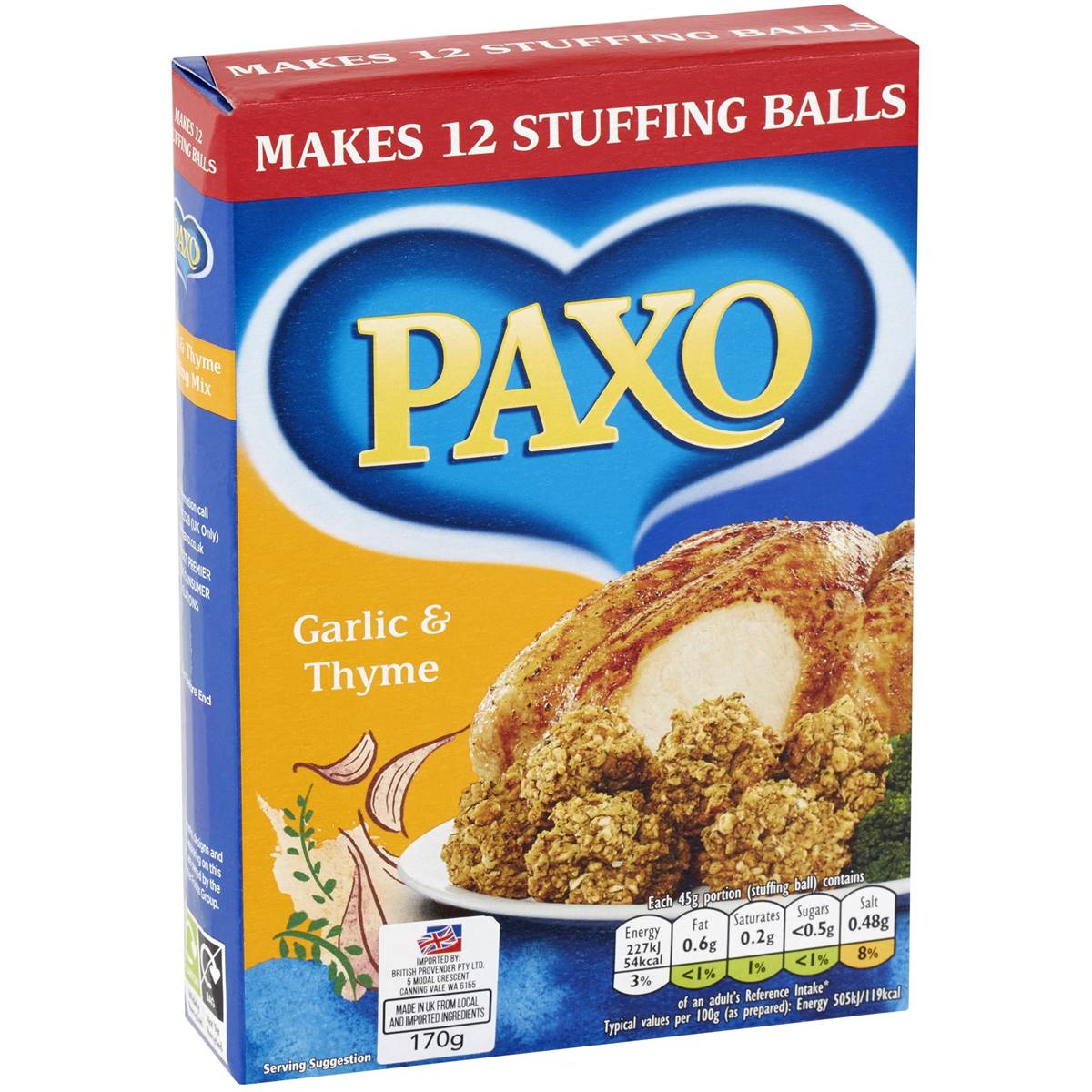 Paxo Garlic & Thyme Stuffing 170g Woolworths