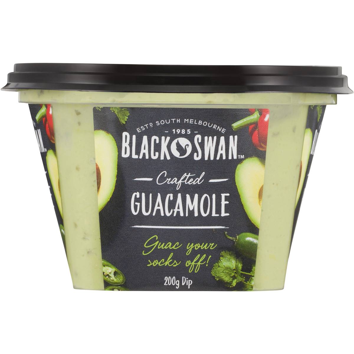 Black Swan Dip Crafted Guacamole Smooth & Zesty 200g Woolworths
