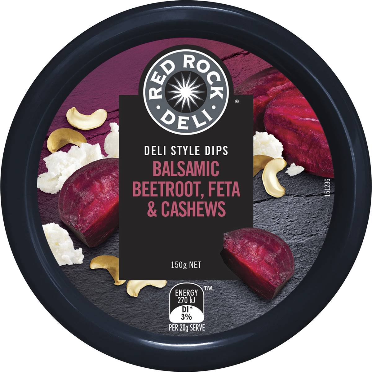 Red Rock Deli Dip Beetroot, Feta & Cashew 150g Woolworths