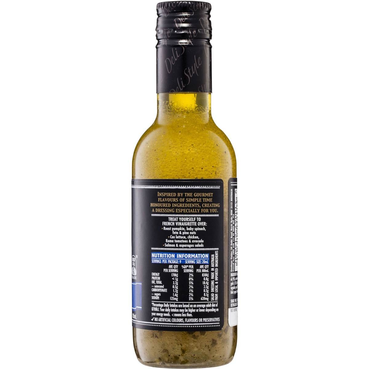 Praise Deli Style Salad Dressing French Vinaigrette 185ml Woolworths