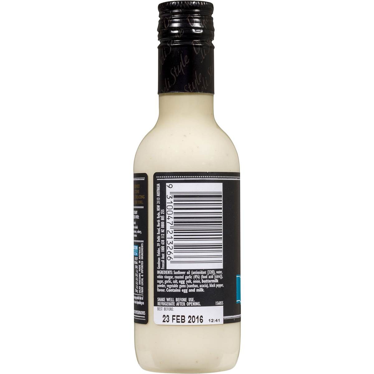 Praise Deli Style Salad Dressing Creamy Roast Garlic 185ml Woolworths