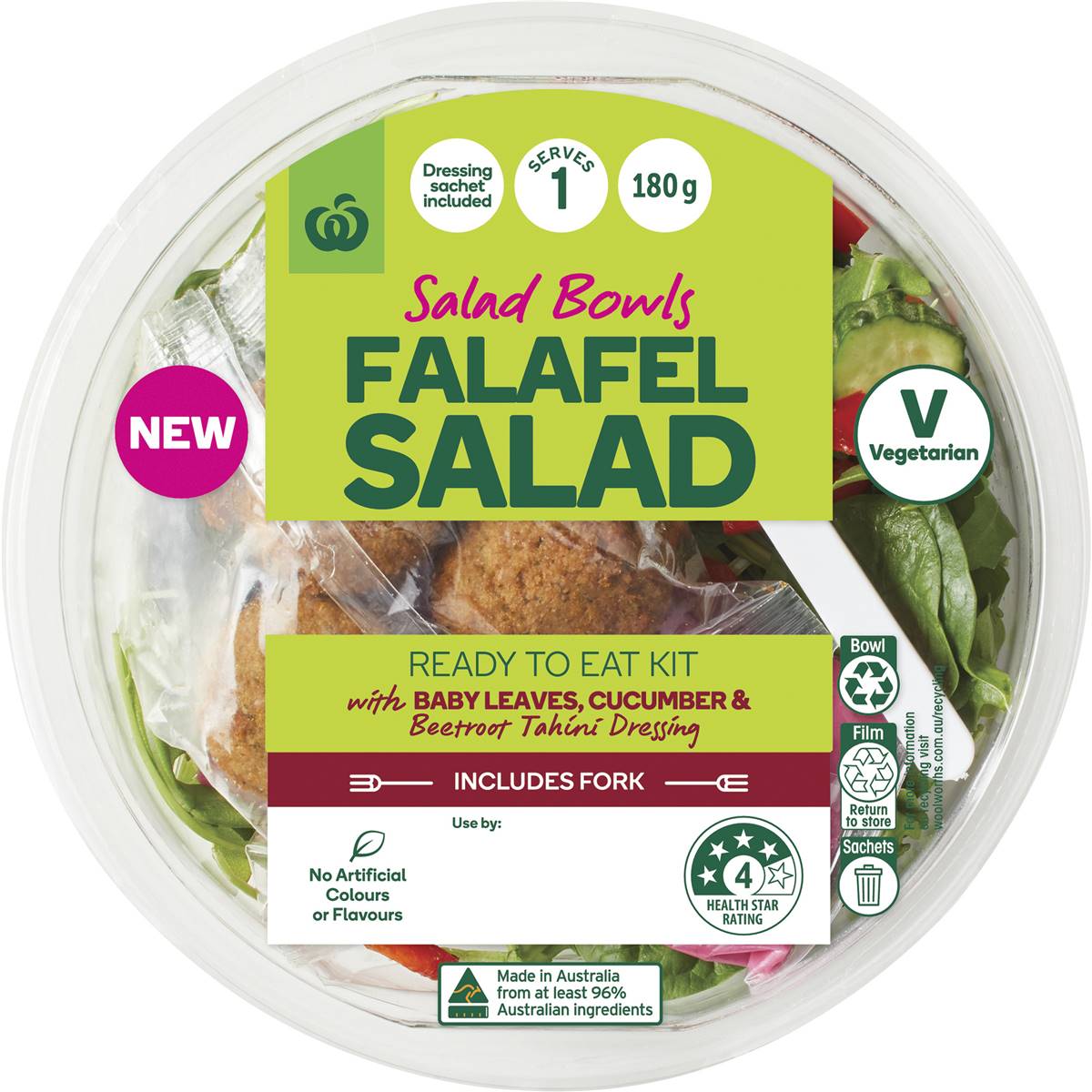 Woolworths Falafel Salad Bowl 180g Woolworths