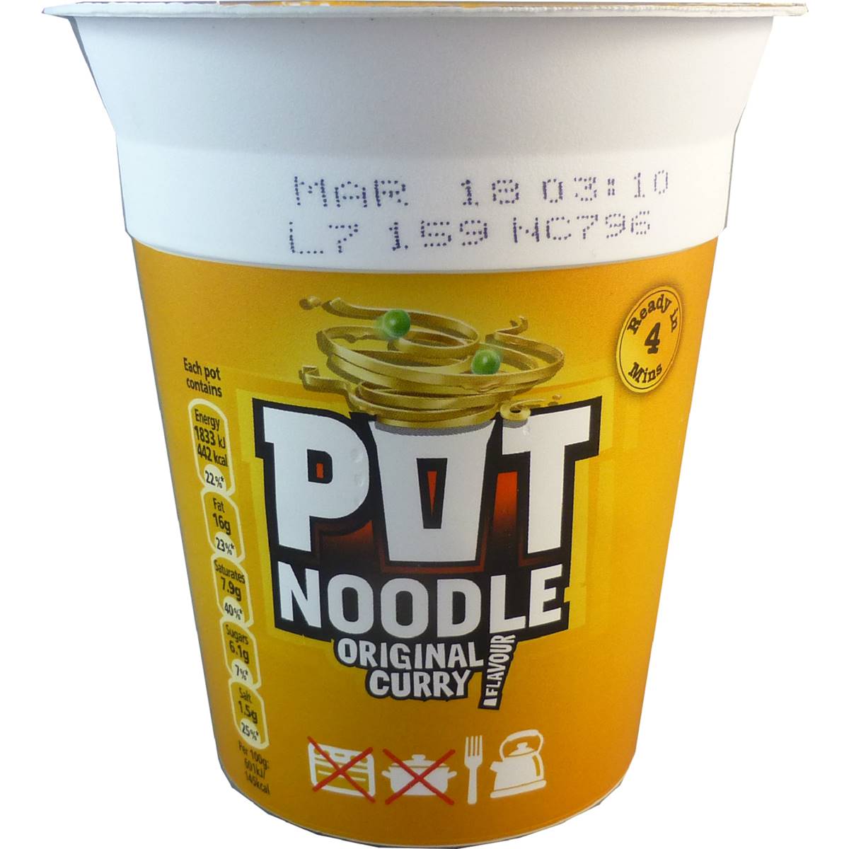 Pot Noodle Original Curry 90g Woolworths   703830 