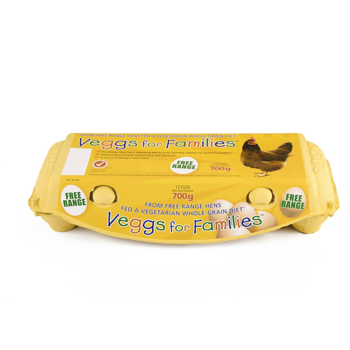 Veggs For Families 12 Large Free Range Eggs 700g Woolworths