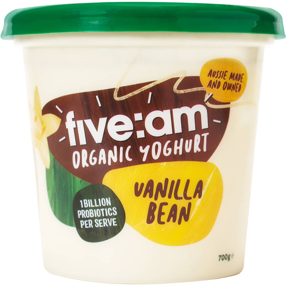 Fiveam Organic Vanilla Bean Yoghurt 700g Woolworths