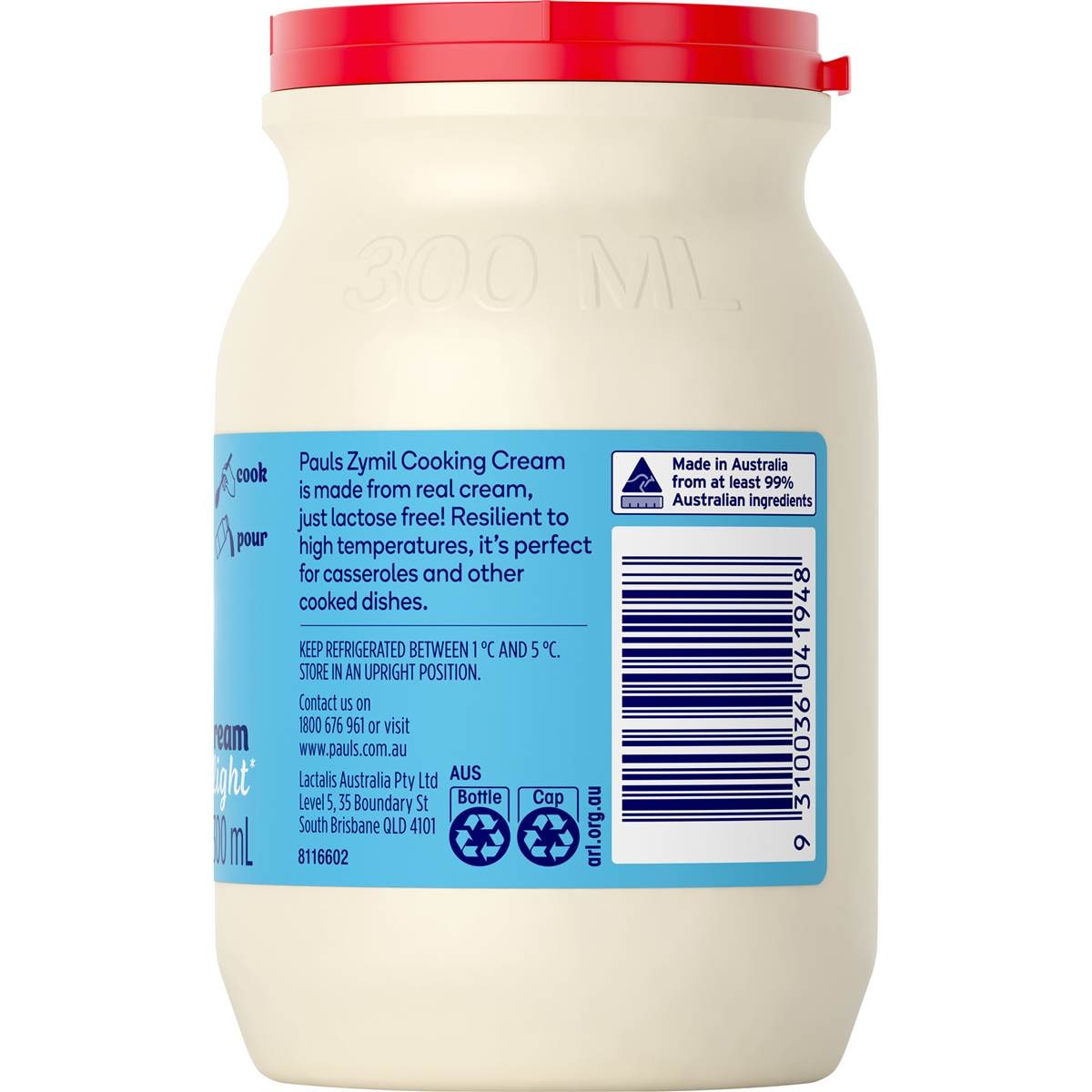 Pauls Zymil Light Thickened Cream Lactose Free 300ml Woolworths
