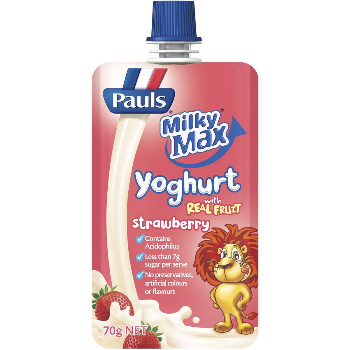 Pauls Squeezie Strawberry Kids Yoghurt
