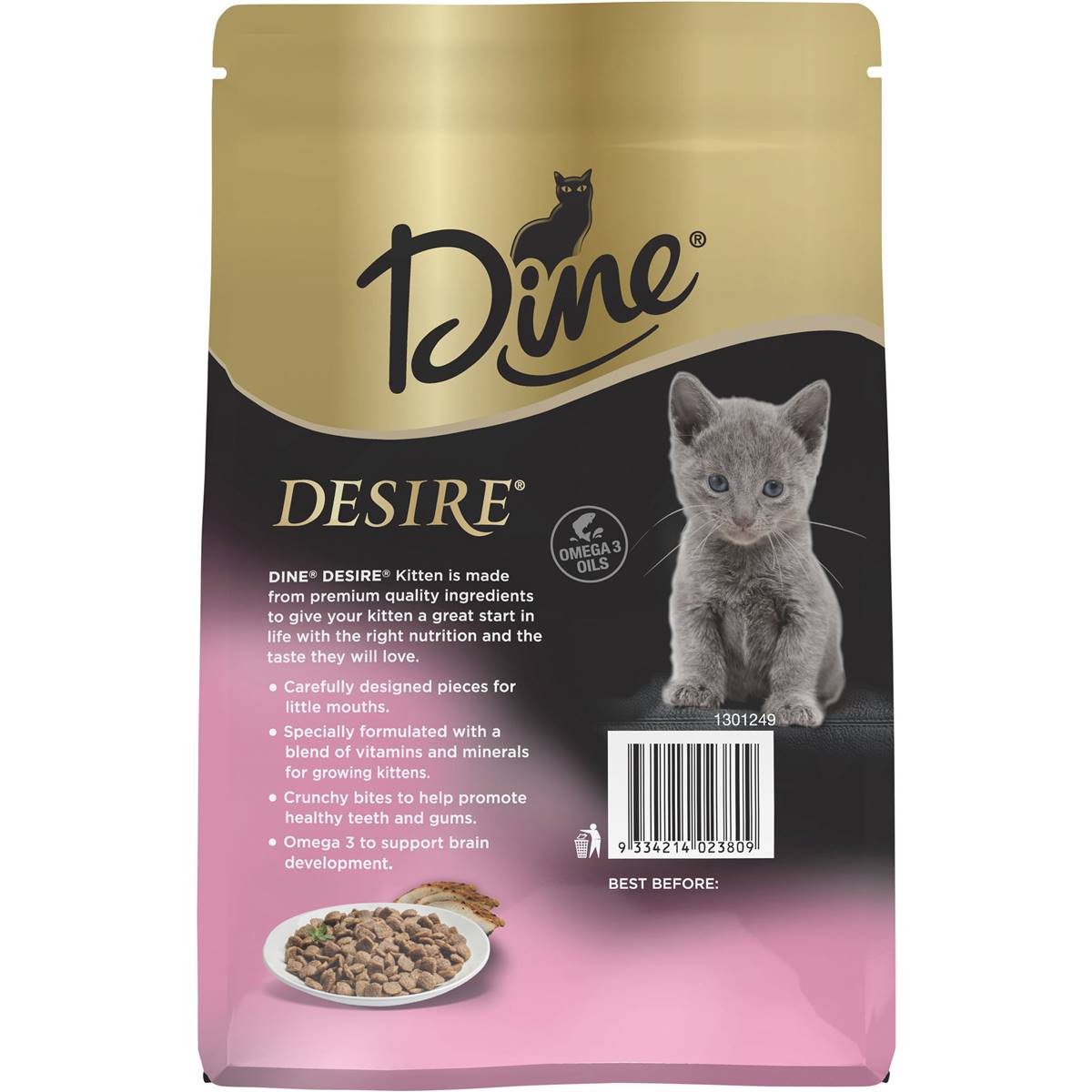 Dine Desire Kitten Tender Chicken Dry Cat Food 450g Woolworths