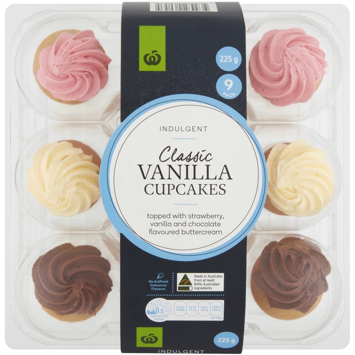 Woolworths Vanilla Cupcakes With Buttercream Frosting 9 Pack Woolworths