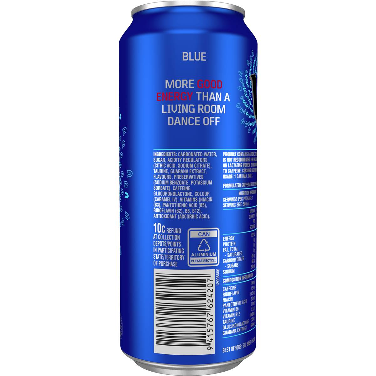 V Energy Blue 500ml | Woolworths