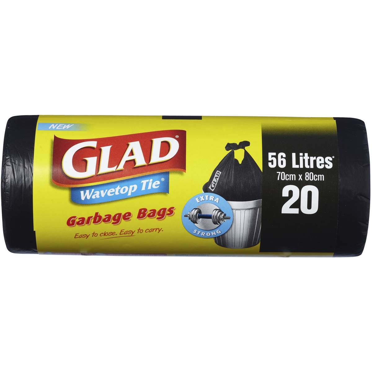 Glad Wavetop Garbage Bags 56 Litres 56l 20pk Woolworths