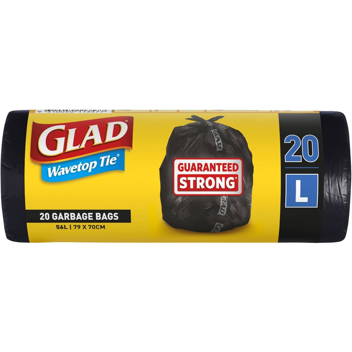 Glad Garbage Bags Wavetop 56l 20 Pack Woolworths