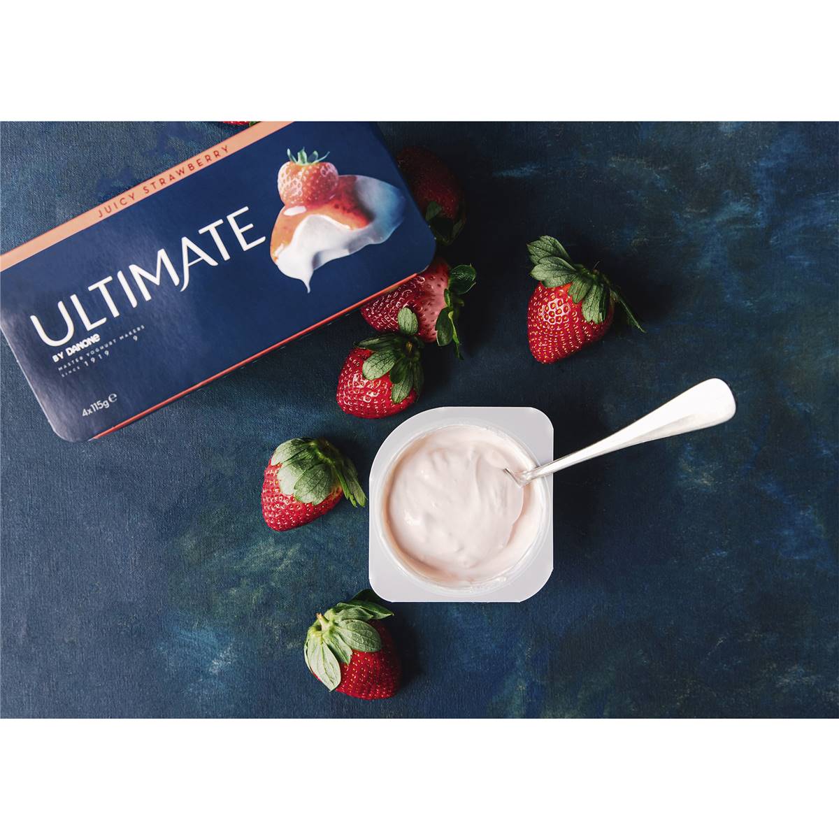 Ultimate Danone Double Cream Yoghurt Strawberry 115g X 4 Pack Woolworths