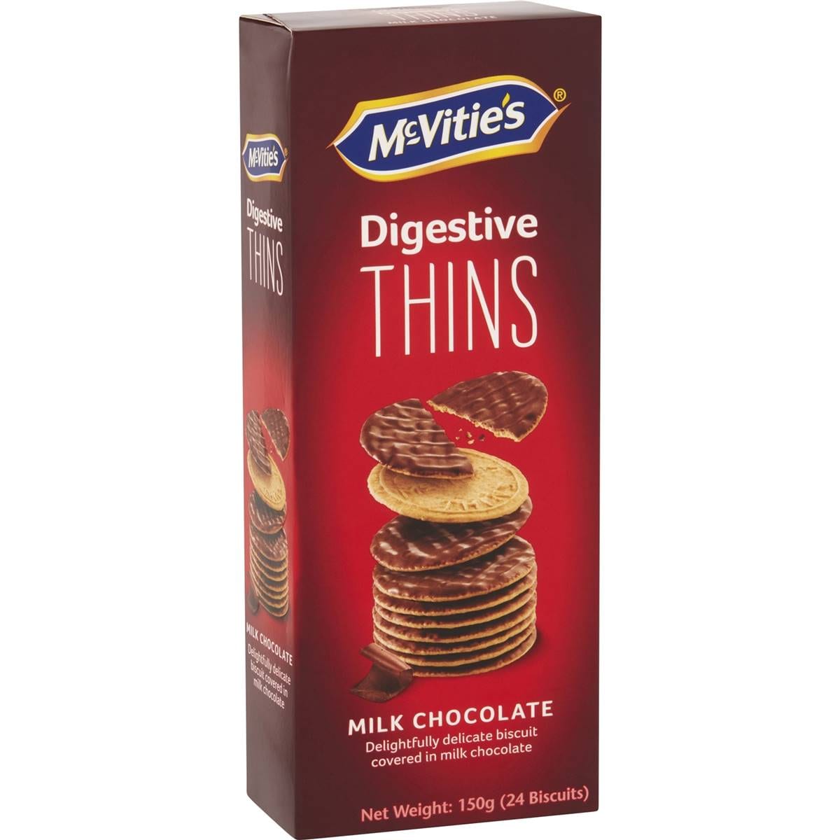 Mcvitie's Milk Chocolate Digestive Thins 150g Woolworths